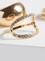 Pave Dome Ring Set