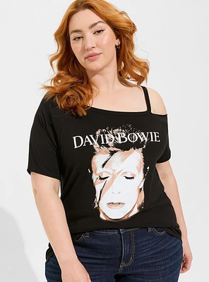 David Bowie Classic Fit Cotton One Shoulder Tee