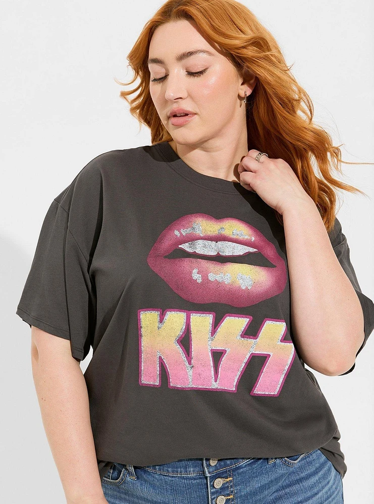 Kiss Relaxed Fit Cotton Oversized Tunic Tee