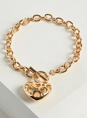 Toggle Heart Bracelet