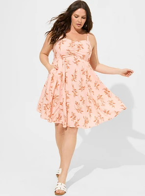 Mini Challis Skater Dress