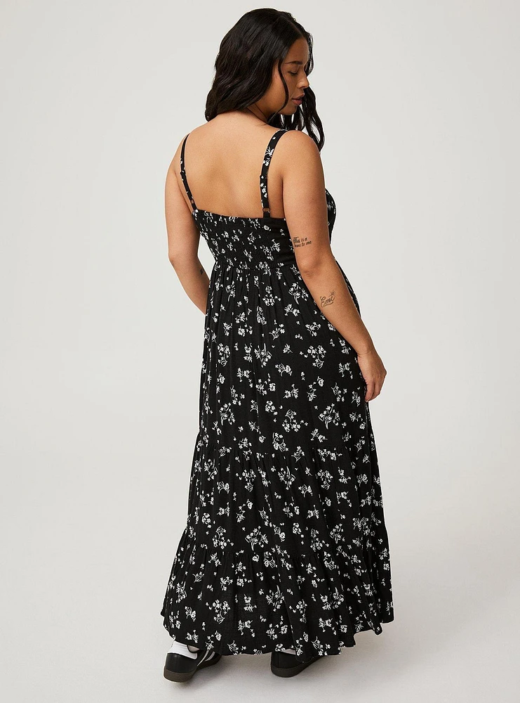 Maxi Lace-Up Dress