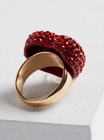 Pave Heart Statement Ring