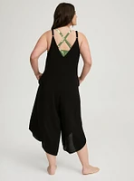 Drape Leg Jumpsuit Cover-Up