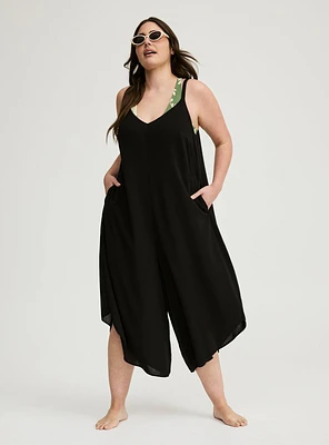 Drape Leg Jumpsuit Cover-Up