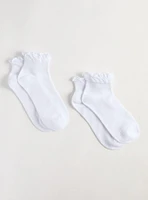 Ruffle Quarter Crew 2 Pack Socks