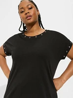 Wings Relaxed Fit Dolman Embellished Tee