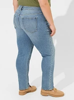 High-Rise Straight Stretch Classic Denim Jean