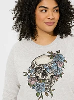 Embellished Skull French Terry Sweatshirt