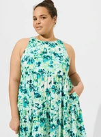 Maxi Washable Gauze Halter Tiered Dress