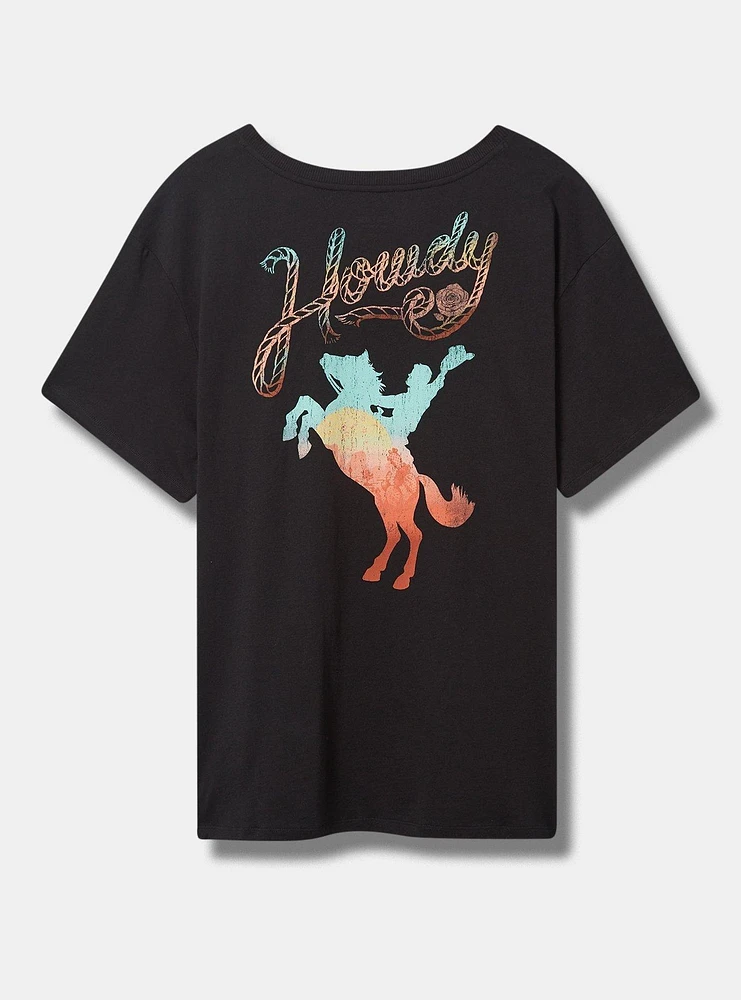 Howdy Relaxed Fit Heritage Jersey Distressed Tee