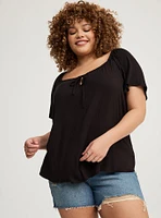 Flutter Short Sleeve Blouse