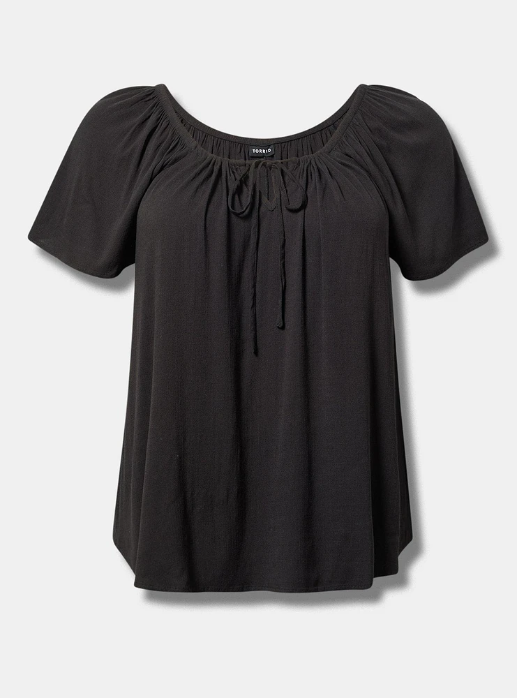 Flutter Short Sleeve Blouse