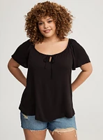 Flutter Short Sleeve Blouse