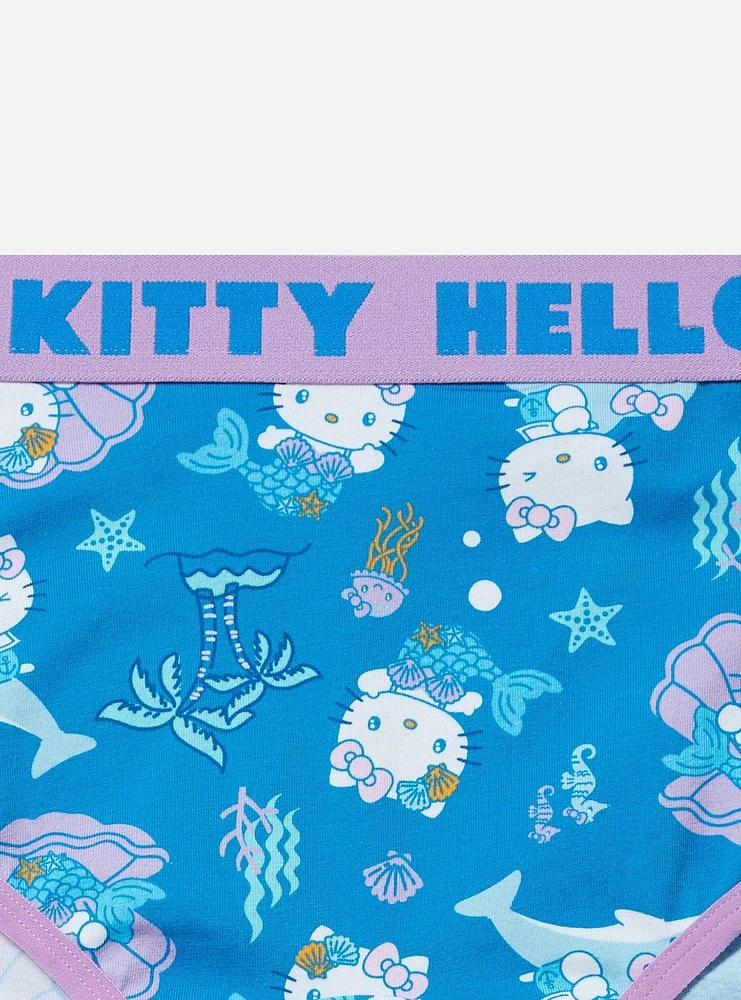 Hello Kitty Mermaid Mid Rise Cotton Cheeky Panty