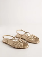 Strappy Braided Sandal (WW