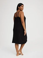 Lace Trim Midi Sleep Gown
