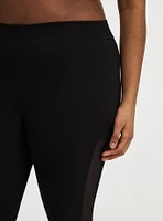 Crop Mesh Lace-Up Legging