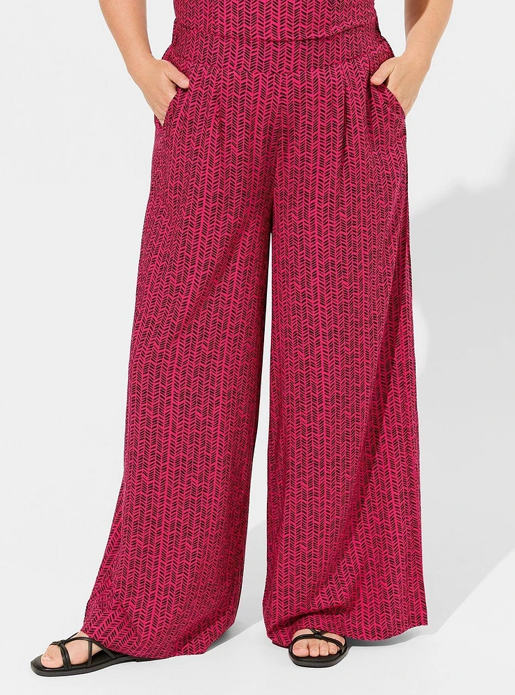 High-Rise Pull-On Wide-Leg Pant