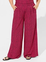 High-Rise Pull-On Wide-Leg Pant