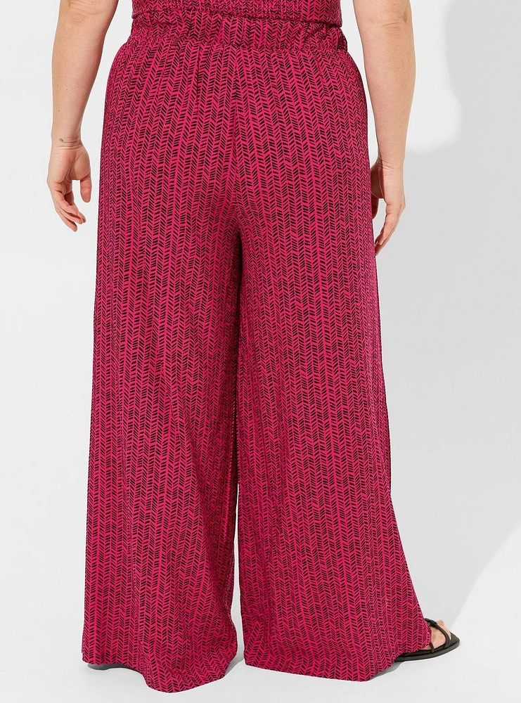 High-Rise Pull-On Wide-Leg Pant
