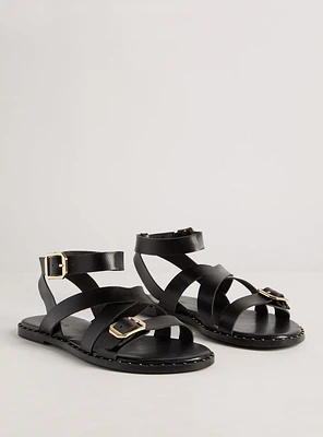 Strappy Buckle Gladiator Sandal (WW)