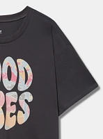 Good Vibes Relaxed Fit Heritage Jersey Embroidered Tee