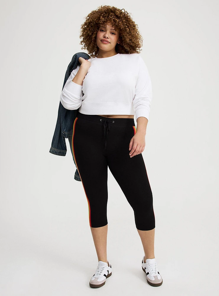Pedal Pusher Side Stripe Legging