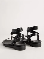 Studded Ankle Wrap Sandal (WW