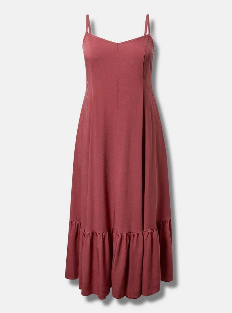 Maxi Challis Trapeze Tiered Dress