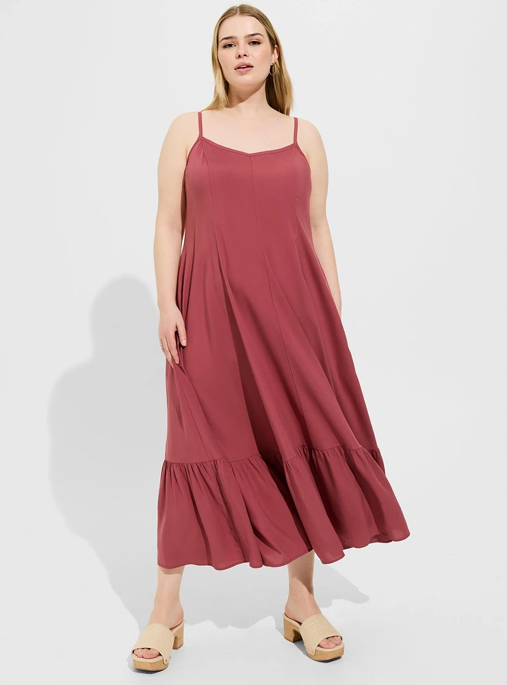 Maxi Challis Trapeze Tiered Dress