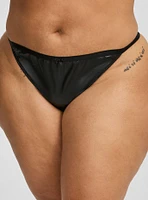 Faux Leather G-String Panty