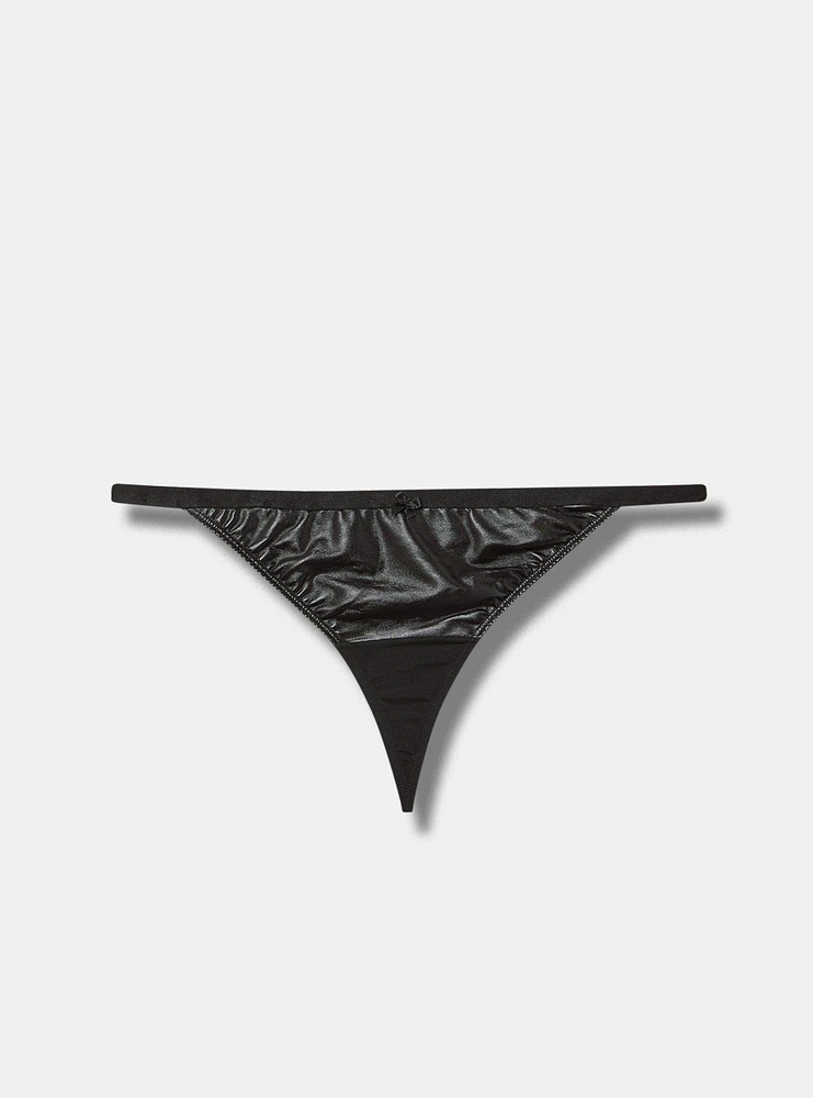 Faux Leather G-String Panty