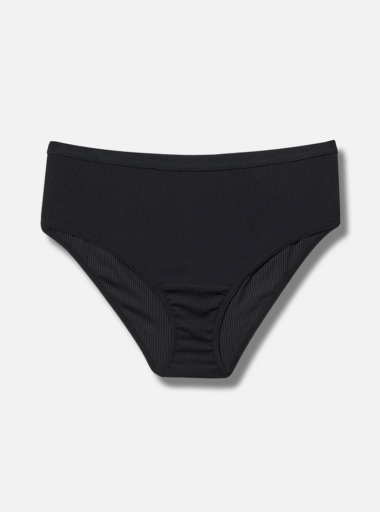 Microfiber Ribbed Mid Rise Hipster Panty