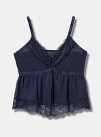 Lace And Mesh Flyaway Lingerie Top