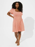 Mini Super Soft Flutter Sleeved Skater Dress