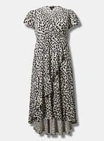 Midi Studio Knit Surplice Wrap Dress