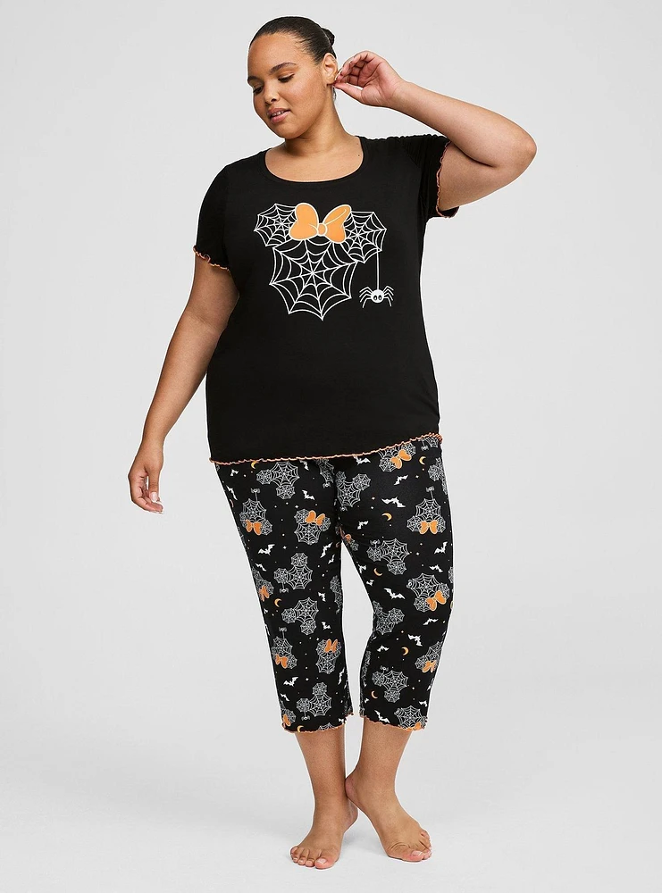 Disney Minnie Halloween Lettuce Edge Sleep Top