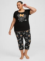 Disney Minnie Halloween Lettuce Edge Sleep Top