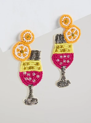 Summer Cocktail Beaded Statement Earring