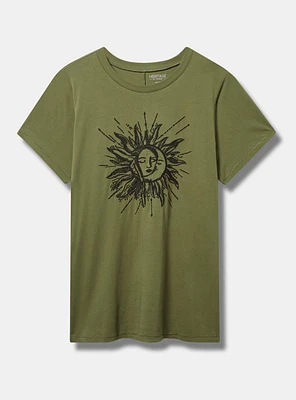 Sun Moon Embroidered Classic Heritage Jersey Crew