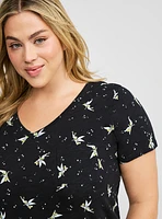 Disney Tinkerbell Classic Fit V-Neck Tunic Top