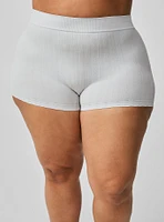 Seamless Cable Knit Mid Rise Shortie Panty