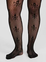 Skull Fishnet Tights