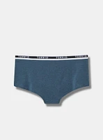 Cotton Mid Rise Boy Short Logo Panty