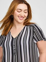 Harper Georgette Pullover Flutter Sleeve Blouse