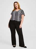 Harper Georgette Pullover Flutter Sleeve Blouse