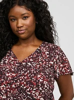 Harper Georgette Pullover Flutter Sleeve Blouse
