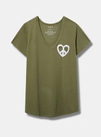 Heart Peace Classic Signature Jersey Girlfriend Tee