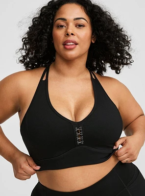 Low Impact Wireless Metal Detail Active Sports Bra